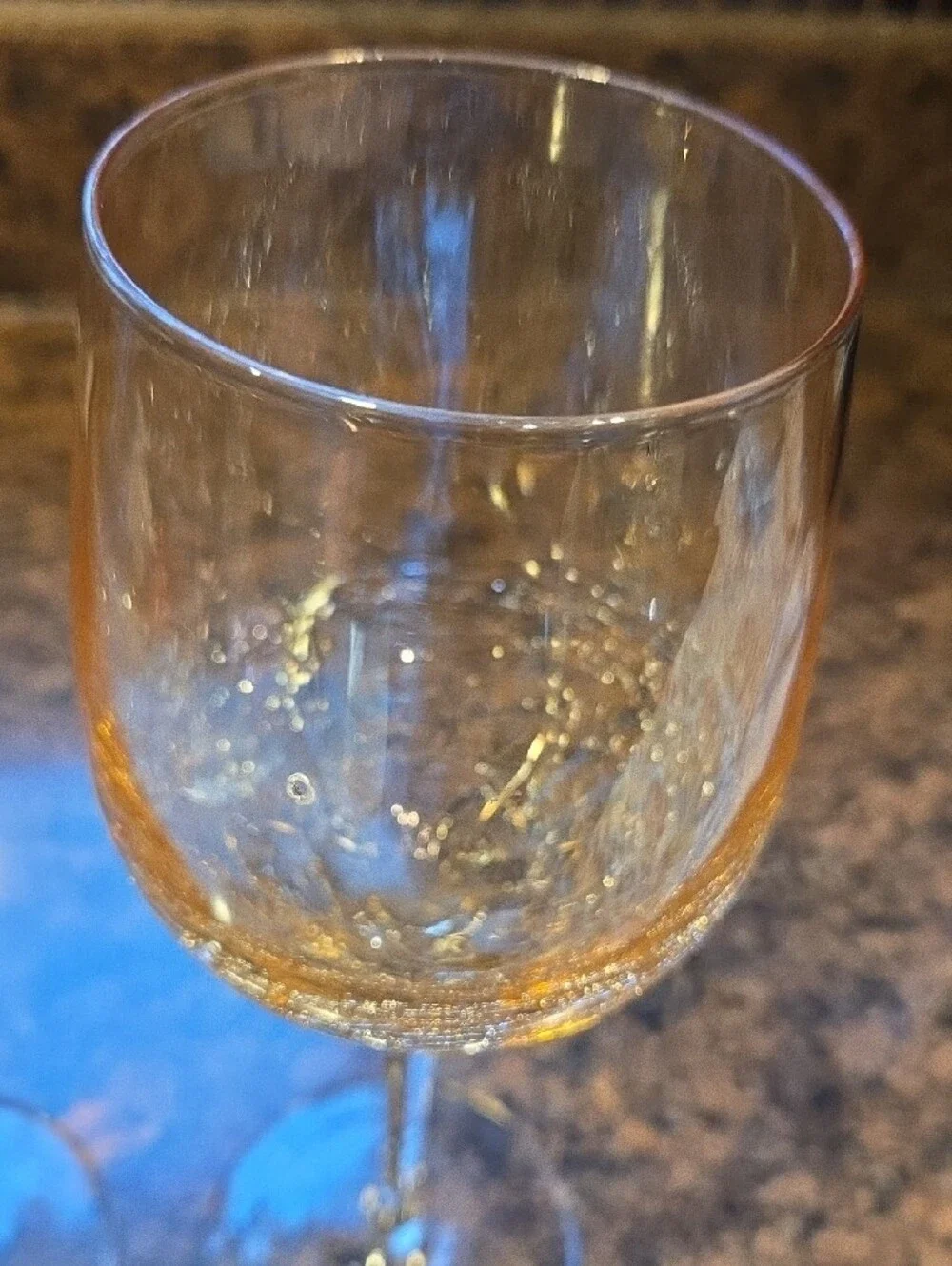 Amber Crackle  Wine Glasses - Set of 2